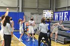 Mikayla Pucci 1000th  Wheaton College women's basketball’s Mikayla Pucci is honored after scoring her 1000th career point. - Photo By: KEITH NORDSTROM : Wheaton, basketball, Mikayla Pucci, 1000th